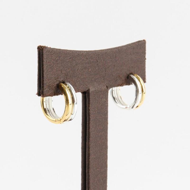 Two-tone ring double-layer hoop earrings in sterling silver Silver
Two-tone ring double-layer hoop earrings in sterling silver Silver