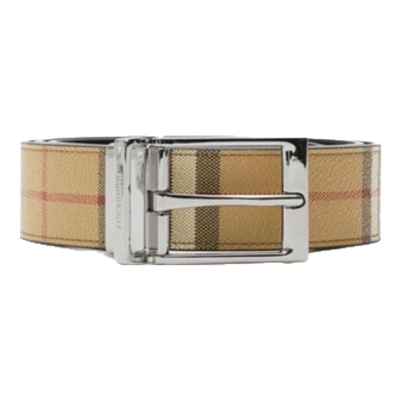 Чоловічий двосторонній ремінь Burberry із перевіреним візерунком та пряжкою-шпилькою 105
Чоловічий двосторонній ремінь Burberry із перевіреним візерунком та пряжкою-шпилькою 105