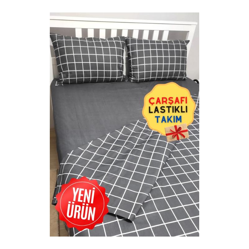 CANDAN ÇEYİZ Клетчатая антрацитовая эластичная простыня с двойным пододеяльником 200 x 220 серый
CANDAN ÇEYİZ Клетчатая антрацитовая эластичная простыня с двойным пододеяльником 200 x 220 серый
