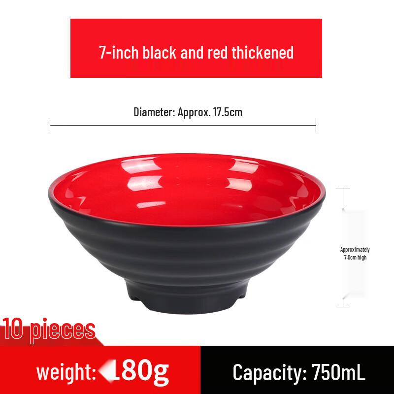 Commercial Melamine Noodle & Soup Bowls (10-Pack)
Commercial Melamine Noodle & Soup Bowls (10-Pack)