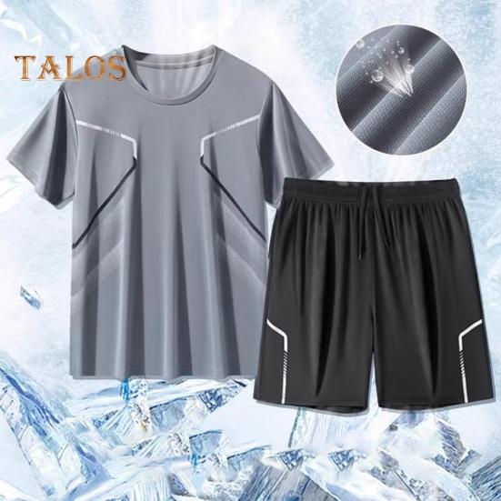 2Pcs/Set Men Tracksuit Set Round Neck Short Sleeve Tee Shirt Elastic Waist Shorts Set Quick-Drying Sportswear 4XL
2Pcs/Set Men Tracksuit Set Round Neck Short Sleeve Tee Shirt Elastic Waist Shorts Set Quick-Drying Sportswear 4XL