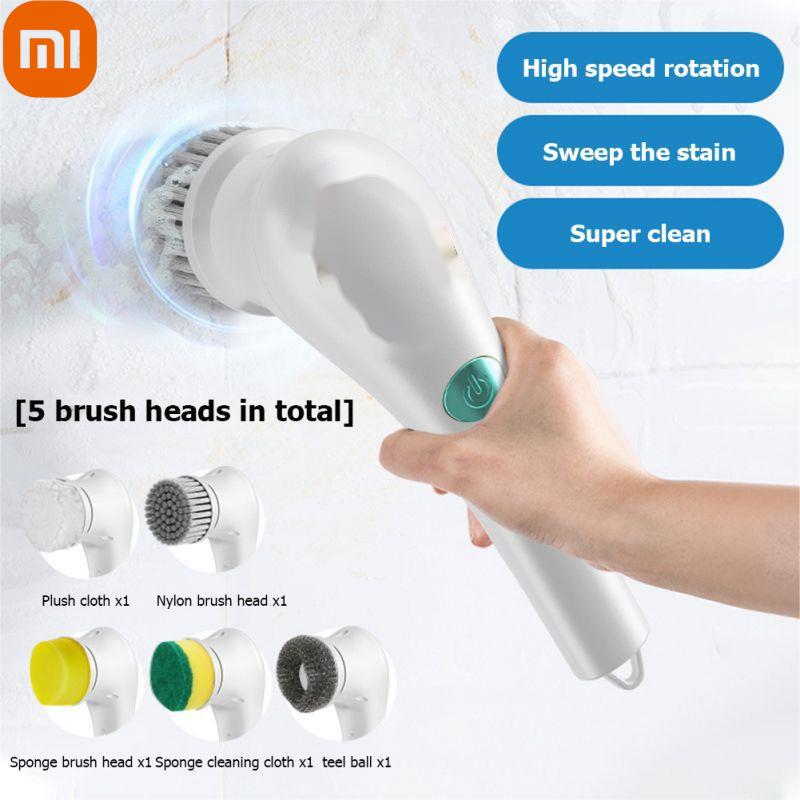 Электрическая щетка для чистки Xiaomi 5 в 1, скруббер, вращающаяся на 360 градусов щетка для мытья посуды для ванной комнаты, кухни, инструмент для чистки дома, мытье обуви, зарядка через USB
Электрическая щетка для чистки Xiaomi 5 в 1, скруббер, вращающаяся на 360 градусов щетка для мытья посуды для ванной комнаты, кухни, инструмент для чистки дома, мытье обуви, зарядка через USB