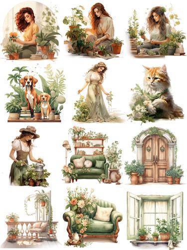 12Pcs/Pack Green Courtyard Sticker DIY Craft Scrapbooking Album Junk Journal Decorative Stickers
12Pcs/Pack Green Courtyard Sticker DIY Craft Scrapbooking Album Junk Journal Decorative Stickers