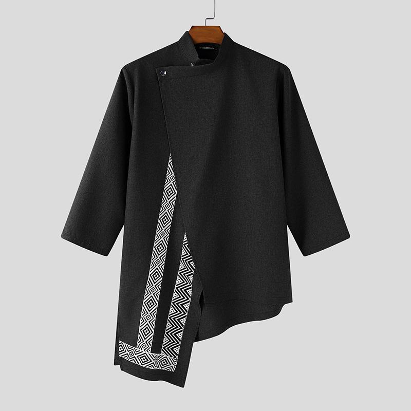 INCERUN Summer Men Stand Neck 3/4 Sleeve Irregular Hem Print Casual Shirts 2XL чорний
INCERUN Summer Men Stand Neck 3/4 Sleeve Irregular Hem Print Casual Shirts 2XL чорний