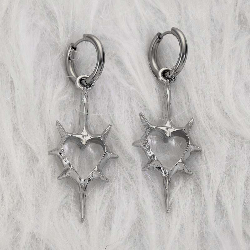 Punk Gothic Thorn Heart Pendant Earrings for Women Hip Hop Copper Color Metal Hollow Charms Grunge Earring Zircon Accessories
Punk Gothic Thorn Heart Pendant Earrings for Women Hip Hop Copper Color Metal Hollow Charms Grunge Earring Zircon Accessories