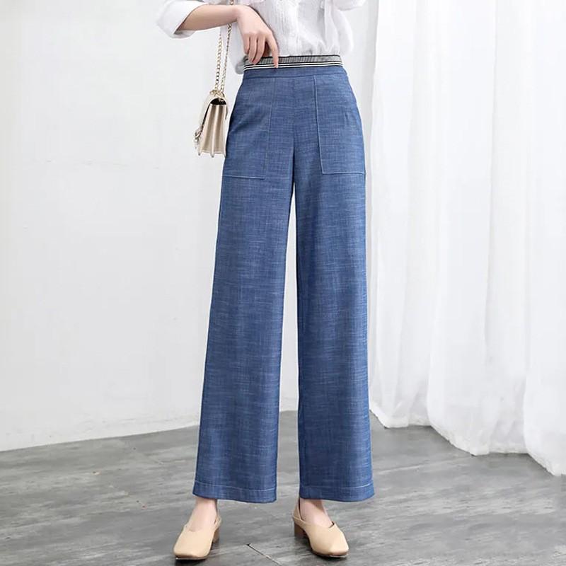 Women s Spring/Summer High-Waisted Slimming Ice-Silk Denim Pants: Flowy, Loose-Fit, Cropped Style S синий
Women s Spring/Summer High-Waisted Slimming Ice-Silk Denim Pants: Flowy, Loose-Fit, Cropped Style S синий