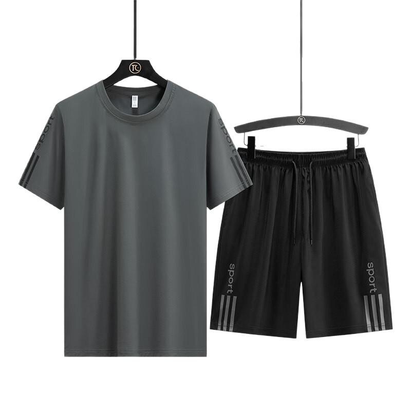 Ice Silk Sports Suit Men s Two-piece T-shirt Men s Short Sleeved Casual Ice Silk Pants Men s Quick Drying Shorts Set XXXXXL
Ice Silk Sports Suit Men s Two-piece T-shirt Men s Short Sleeved Casual Ice Silk Pants Men s Quick Drying Shorts Set XXXXXL