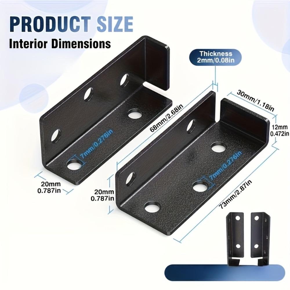 4PCS Galvanized Concealed Beam Hook Outdoor Flange Bracket Frame Fixer for Swing Railing Fence Deck Installation Decoration Without Screws 4PCS
4PCS Galvanized Concealed Beam Hook Outdoor Flange Bracket Frame Fixer for Swing Railing Fence Deck Installation Decoration Without Screws 4PCS
