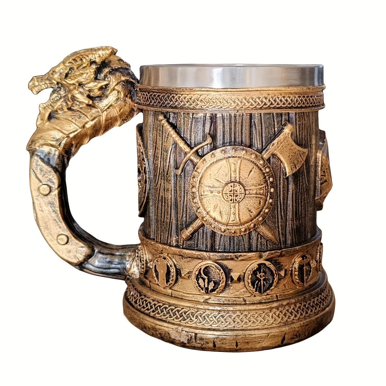 Stainless Steel,Vintage,1pc Medieval Dragon Handle Beer Mug - 600ml Goblet with Intricate Dragon&Nautical Design Coffee Cup,|Nautical Design Mug 1pc
Stainless Steel,Vintage,1pc Medieval Dragon Handle Beer Mug - 600ml Goblet with Intricate Dragon&Nautical Design Coffee Cup,|Nautical Design Mug 1pc