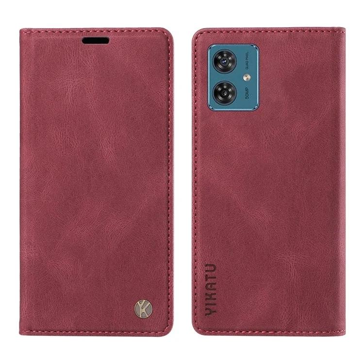 YK-004 For Motorola Moto G54 5G Magnetic Case Flip Stand Skin-touch Feeling Leather Phone Cover - Wine Red
YK-004 For Motorola Moto G54 5G Magnetic Case Flip Stand Skin-touch Feeling Leather Phone Cover - Wine Red