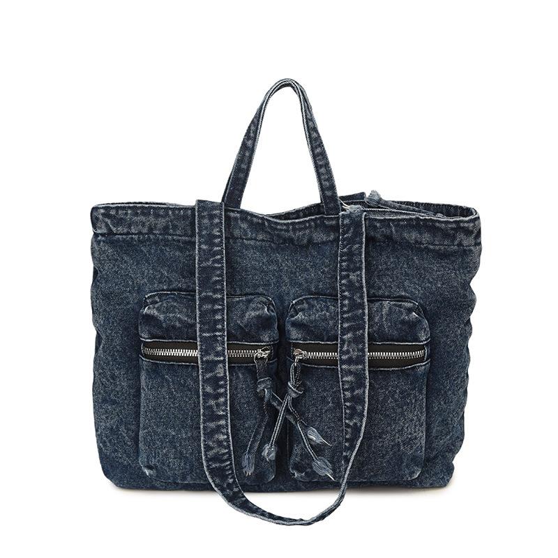 Large Capacity Tote Bag Denimtote Bag Women Commuter Shoulder Bag темно-синього кольору
Large Capacity Tote Bag Denimtote Bag Women Commuter Shoulder Bag темно-синього кольору