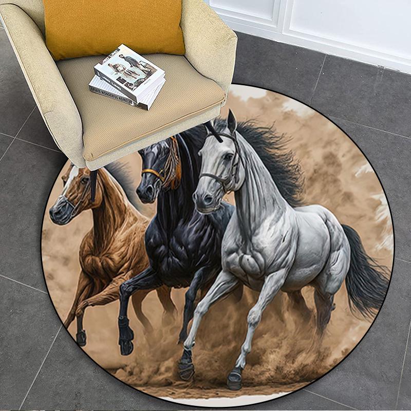 Horse Circular Rug Office Decorative Carpet For Living Room Bedroom Door Mat Floor Carpet Computer Chair Area Rug Viking Theme Decor 80x80cm( 31x31in)
Horse Circular Rug Office Decorative Carpet For Living Room Bedroom Door Mat Floor Carpet Computer Chair Area Rug Viking Theme Decor 80x80cm( 31x31in)