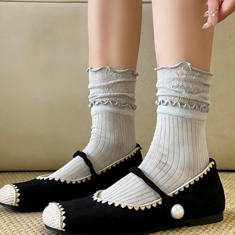 Spring and Summer Lightweight Socks - Children s Mid-Length Lace-Trimmed Padded Socks with Vertical Stripes - Simple Cotton Socks 1 pair серый
Spring and Summer Lightweight Socks - Children s Mid-Length Lace-Trimmed Padded Socks with Vertical Stripes - Simple Cotton Socks 1 pair серый