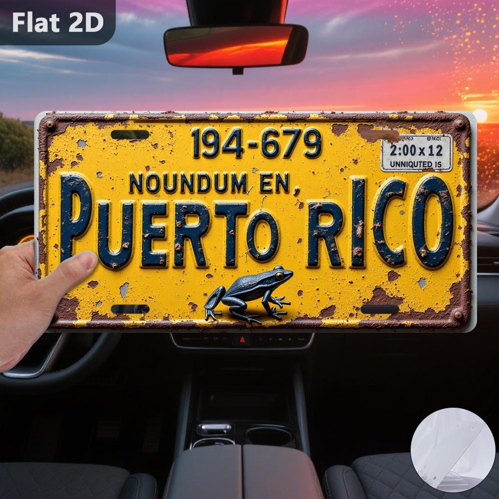 D Flat pc Metal Plate DecorationOutdoor signs Wall Decor ( xcm)Puerto Rico license plate with frogRetro Metal Decor 15x30cm(5.9x7.8inch)
D Flat pc Metal Plate DecorationOutdoor signs Wall Decor ( xcm)Puerto Rico license plate with frogRetro Metal Decor 15x30cm(5.9x7.8inch)
