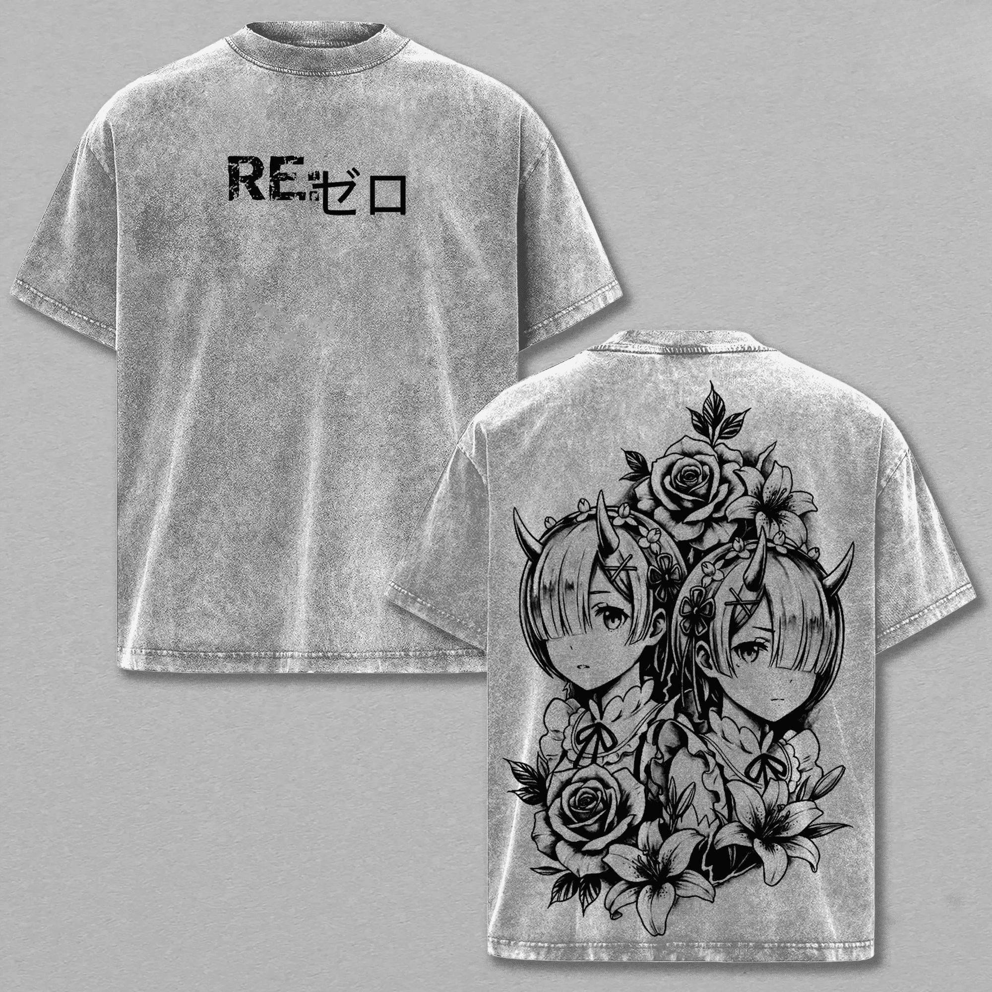 Japanese Anime Re:ZERO T-shirt Rem Vintage Washed Oversized T Shirt Men Women Clothing Summer Short Sleeve Cotton Tees Tops XXL сірий колір
Japanese Anime Re:ZERO T-shirt Rem Vintage Washed Oversized T Shirt Men Women Clothing Summer Short Sleeve Cotton Tees Tops XXL сірий колір