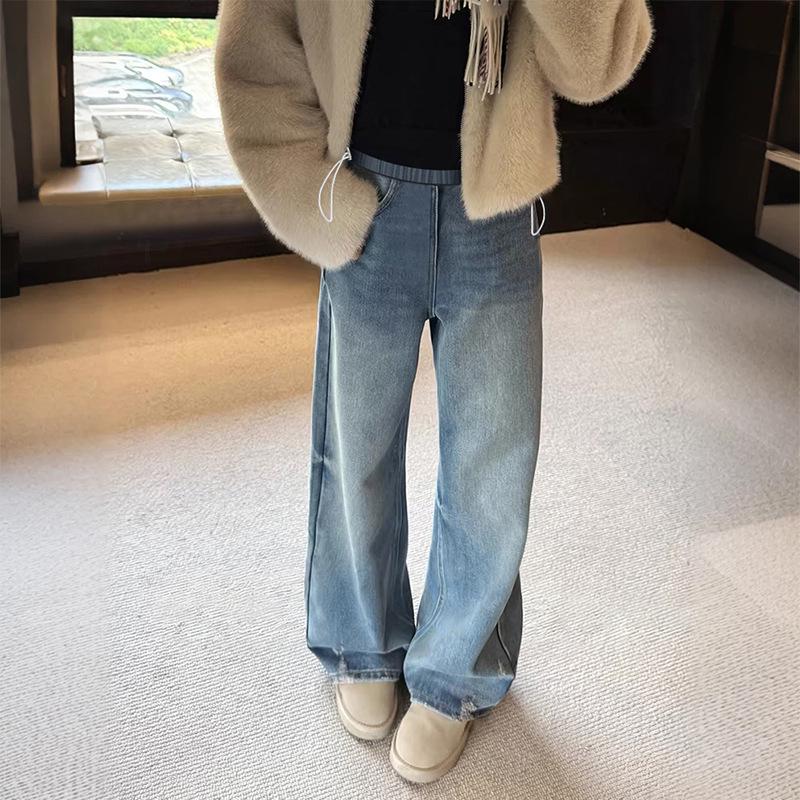 Spring Maternity Ripped Loose Jeans: High Waist, Wide Straight Leg, Super Slimming Long Pants without Underbelly Support. L
Spring Maternity Ripped Loose Jeans: High Waist, Wide Straight Leg, Super Slimming Long Pants without Underbelly Support. L
