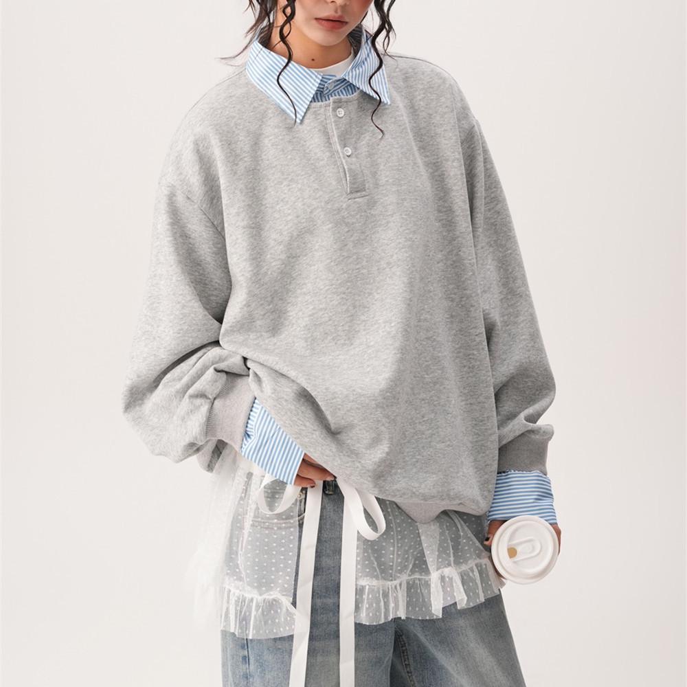 Unisex Korean Color-Block Patchwork Sweatshirt, Turn-Down Collar, Long Sleeve, Loose Fit. XL чёрный
Unisex Korean Color-Block Patchwork Sweatshirt, Turn-Down Collar, Long Sleeve, Loose Fit. XL чёрный
