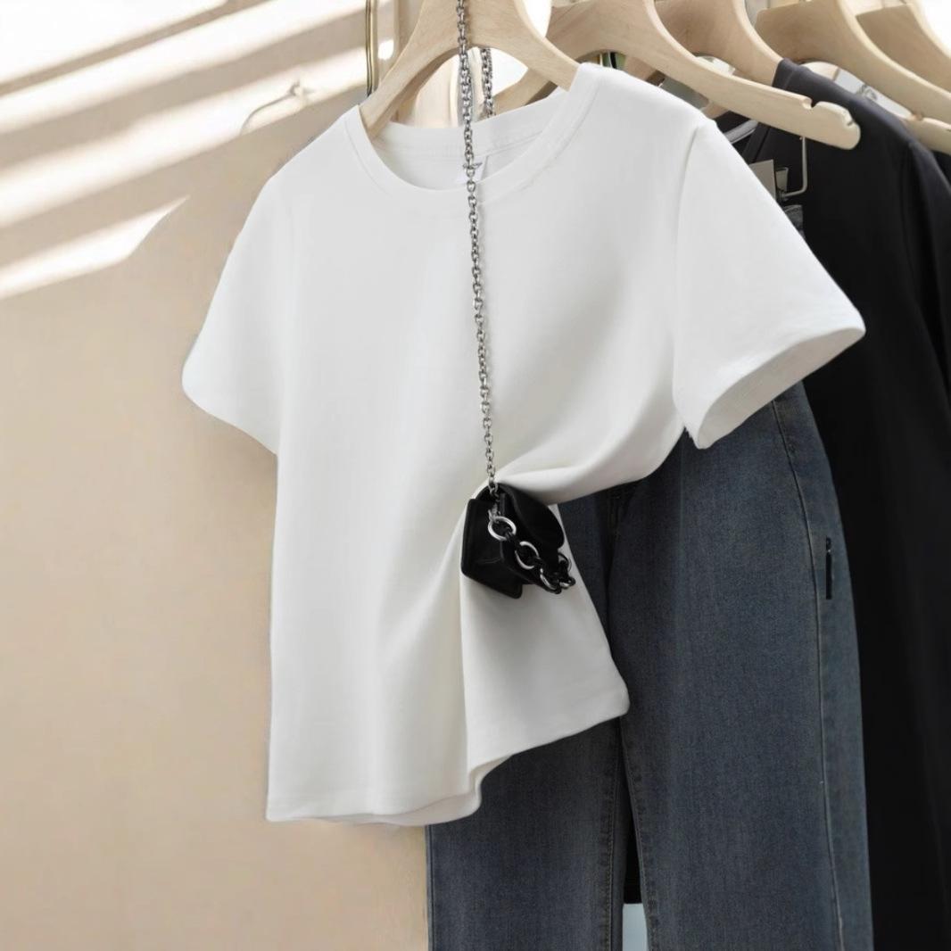 2025 New Shoulder Cotton Short Sleeve T-Shirt Women s White Top Bottom Shirt Spring Autumn Winter Summer S
2025 New Shoulder Cotton Short Sleeve T-Shirt Women s White Top Bottom Shirt Spring Autumn Winter Summer S