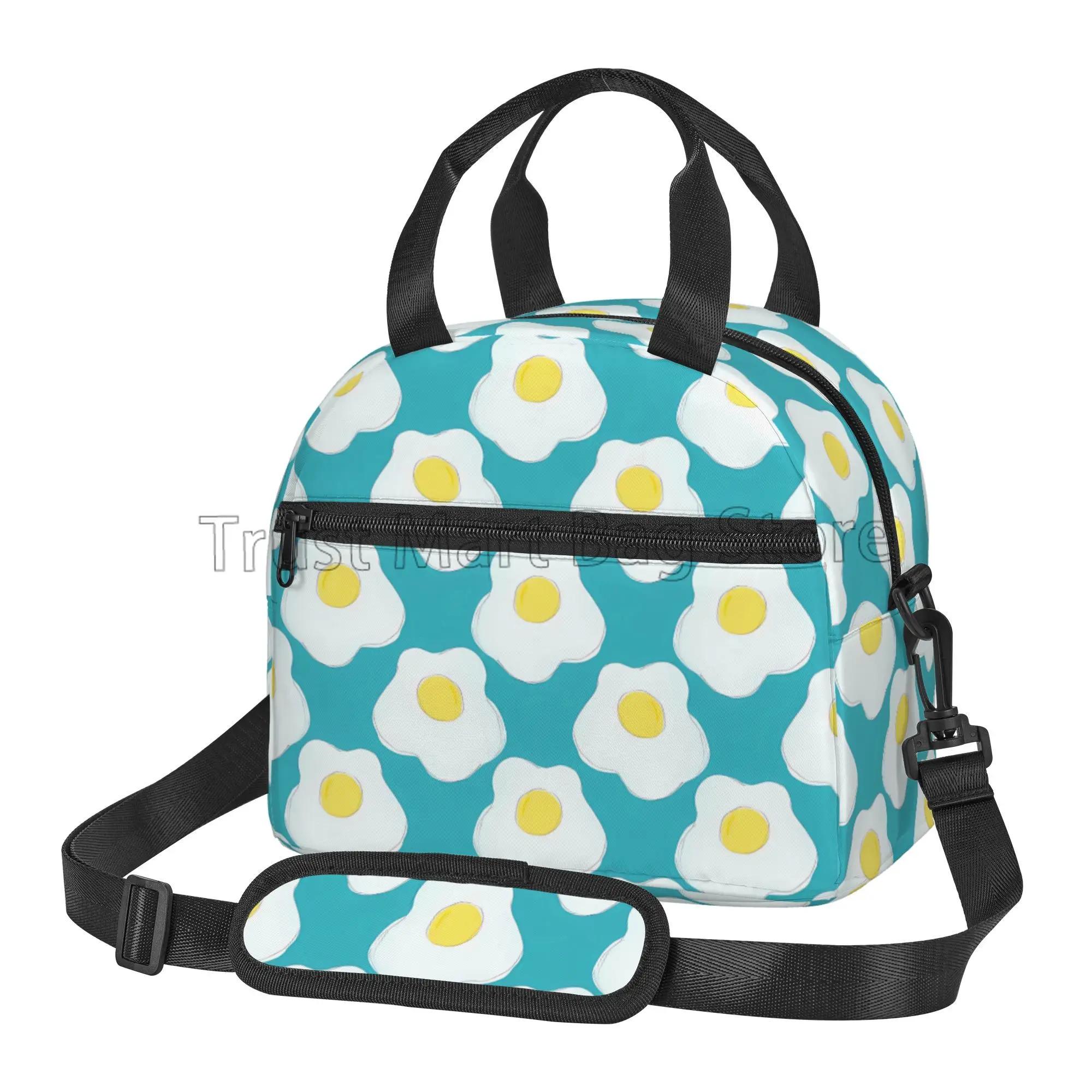Fried Eggs Pattern Insulated Lunch Bag Reusable Waterproof Thermal Lunch Box with Shoulder Strap for Work School Picnic Beach
Fried Eggs Pattern Insulated Lunch Bag Reusable Waterproof Thermal Lunch Box with Shoulder Strap for Work School Picnic Beach