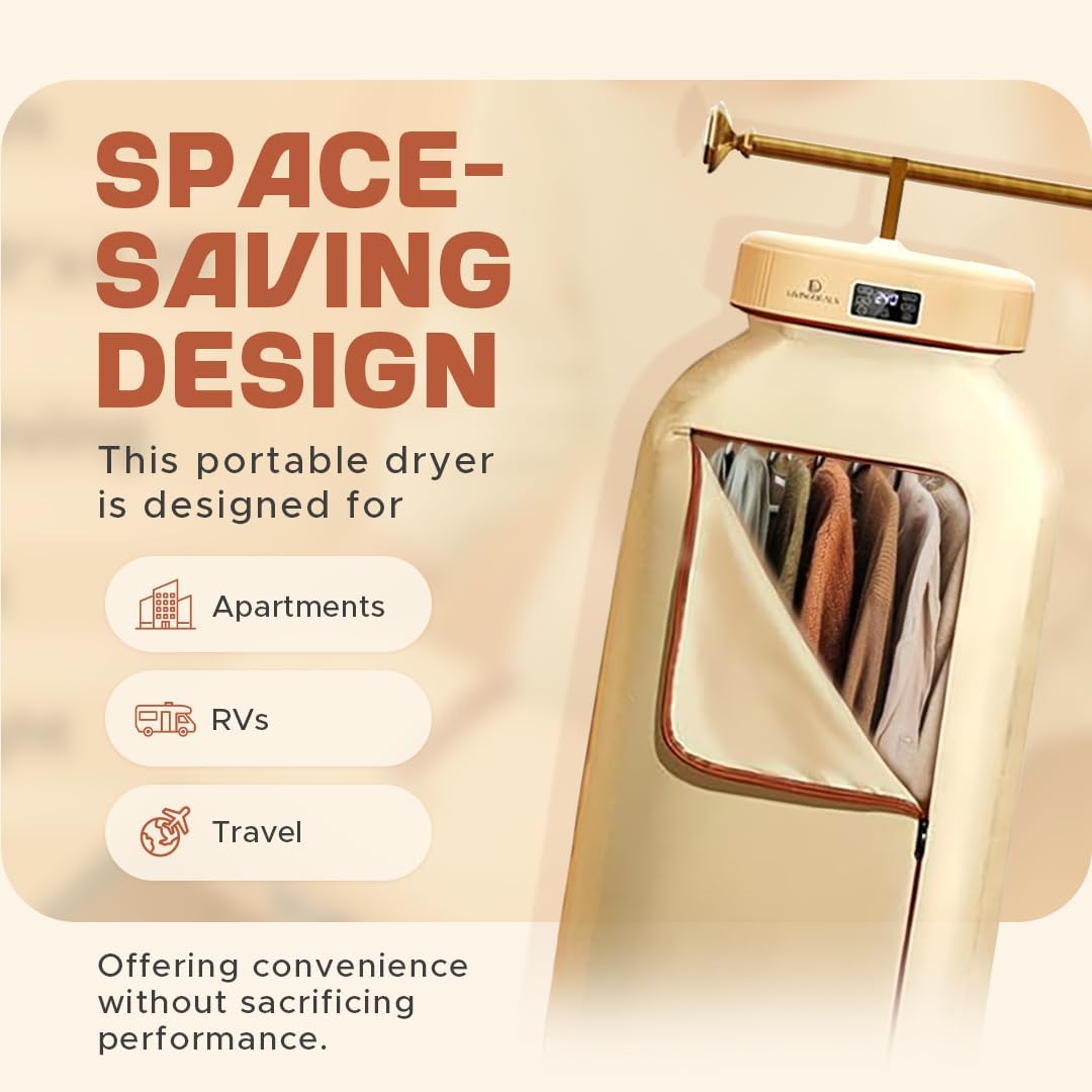 Portable Foldable Clothes Dryer for Apartments, RV, Travel – Compact, Timer, Easy to Use, for Light Clothing, Underwear, Baby Cl United States
Portable Foldable Clothes Dryer for Apartments, RV, Travel – Compact, Timer, Easy to Use, for Light Clothing, Underwear, Baby Cl United States