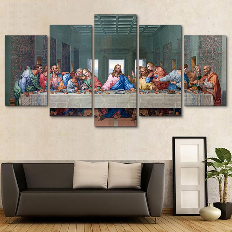 5 Panels Canvas Art Wall Decor Poster Painting Jesus The Last Supper Home Decorative Living Room Picture Print Mural Artwork 20X35 20X45 20X55CM
5 Panels Canvas Art Wall Decor Poster Painting Jesus The Last Supper Home Decorative Living Room Picture Print Mural Artwork 20X35 20X45 20X55CM