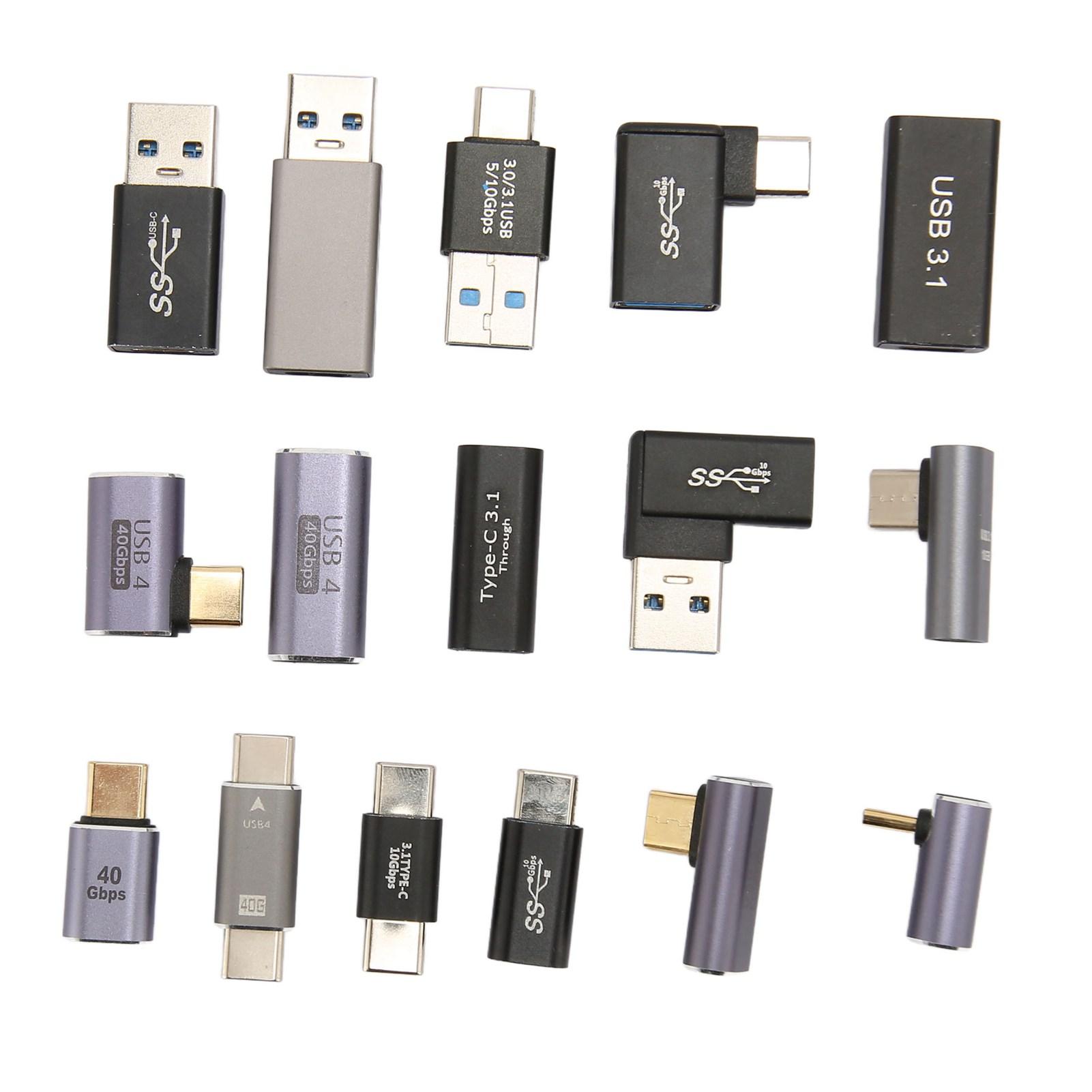 16 шт. USB-адаптерів USB 3.0 3.1 Type C з алюмінієвого сплаву під різними кутами Набір USB-адаптерів для телефону
16 шт. USB-адаптерів USB 3.0 3.1 Type C з алюмінієвого сплаву під різними кутами Набір USB-адаптерів для телефону