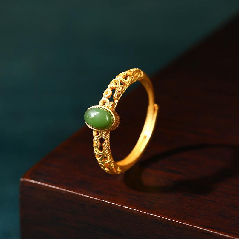 2023 Auspicious Cloud Pattern Natural Jasper Open Ring - Women s Retro Court Style Adjustable
2023 Auspicious Cloud Pattern Natural Jasper Open Ring - Women s Retro Court Style Adjustable