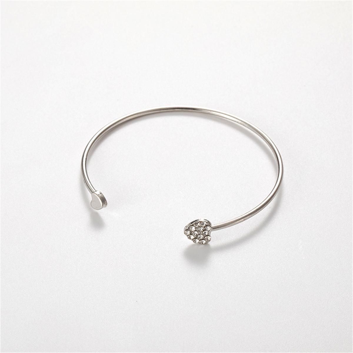 Cute Niche Charm Bracelet Bangles Fashion Love with Heart-Shaped Bracelet Double Opening Accessories Trend Daily Wholesales
Cute Niche Charm Bracelet Bangles Fashion Love with Heart-Shaped Bracelet Double Opening Accessories Trend Daily Wholesales
