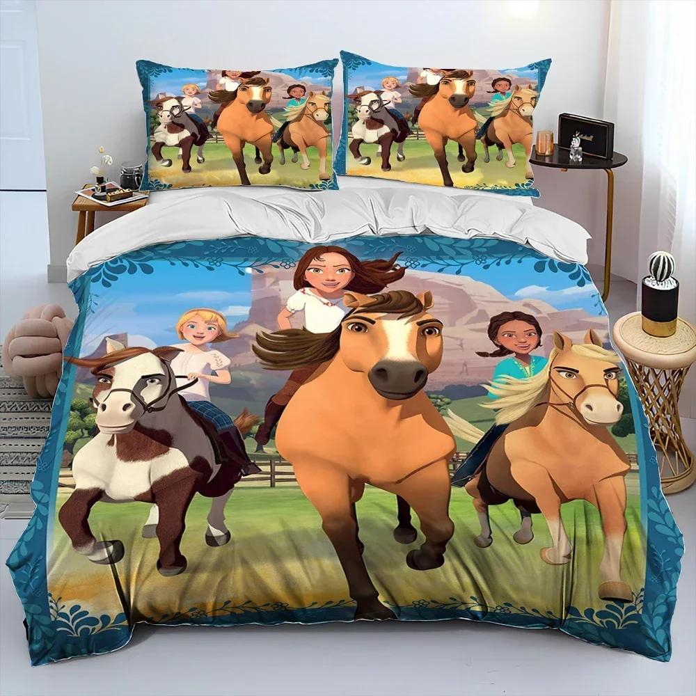 Spirit Riding Free Horses Cartoon Comfortable Duvet Quilt Cover Pillowcase Bedding Set Children Bedroom Decoration Home Textile 70x133cm
Spirit Riding Free Horses Cartoon Comfortable Duvet Quilt Cover Pillowcase Bedding Set Children Bedroom Decoration Home Textile 70x133cm