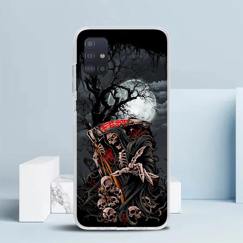 Death Grim Reaper Skull Scythe Soft Cover for Samsung Galaxy A12 A22 A32 A52 A72 A02S Phone Case Note 20 Ultra 10 S10 Plus A51 A Samsung A02
Death Grim Reaper Skull Scythe Soft Cover for Samsung Galaxy A12 A22 A32 A52 A72 A02S Phone Case Note 20 Ultra 10 S10 Plus A51 A Samsung A02