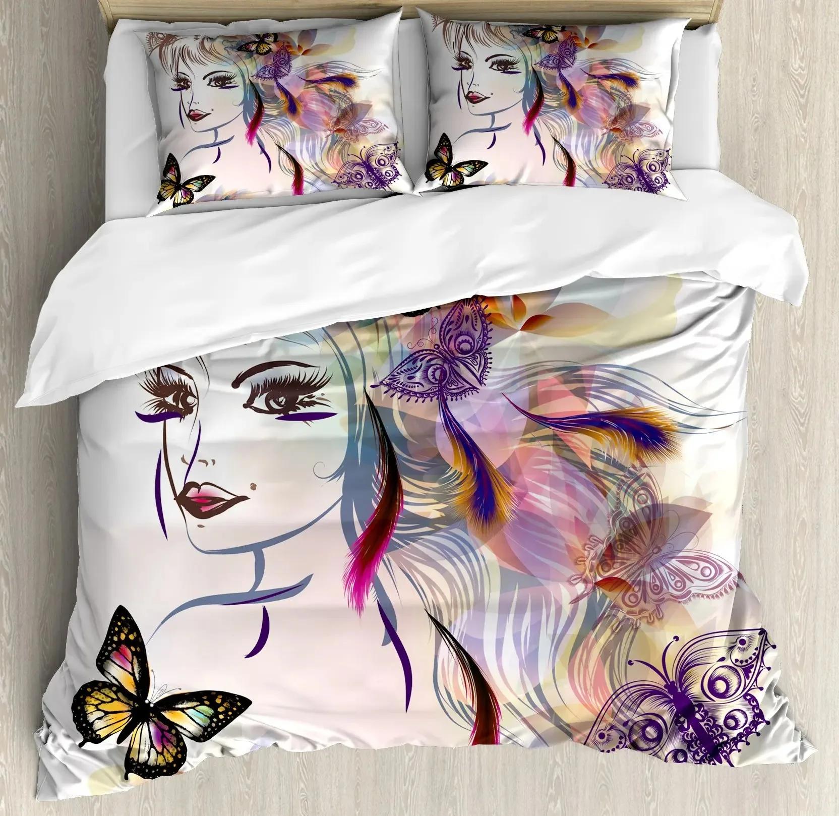 Fantasy Fairy Tale Duvet Cover Set,Girl Wings And Butterflies Little Pixie Elf Forest Bedding Set Woodland Comforter Cover Queen 70x133cm
Fantasy Fairy Tale Duvet Cover Set,Girl Wings And Butterflies Little Pixie Elf Forest Bedding Set Woodland Comforter Cover Queen 70x133cm