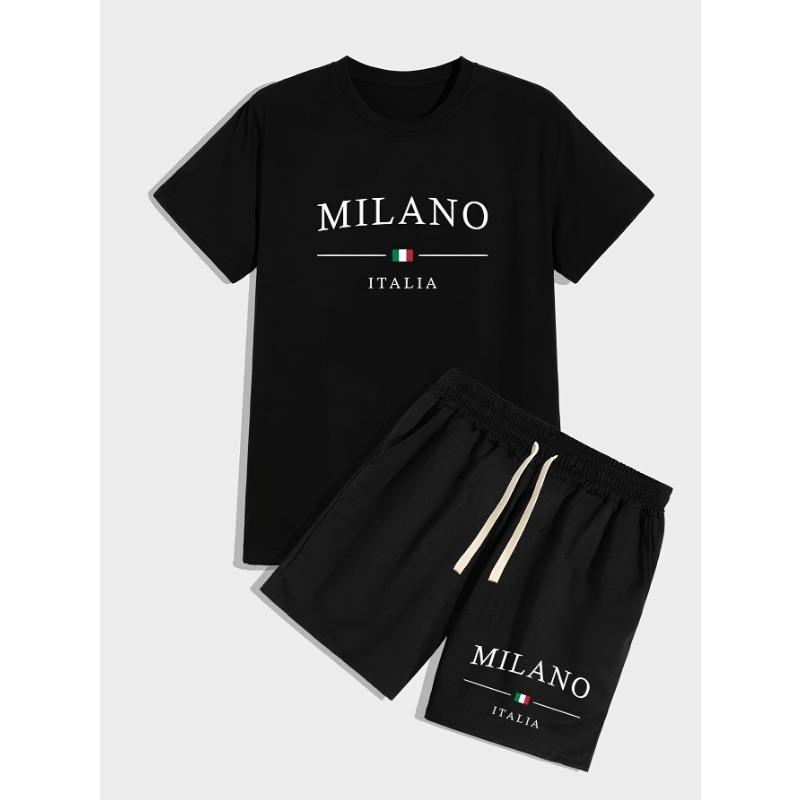 Milan Italian print, men s 2-piece set, summer round neck short-sleeved T-shirt and drawstring shorts set 8XL
Milan Italian print, men s 2-piece set, summer round neck short-sleeved T-shirt and drawstring shorts set 8XL