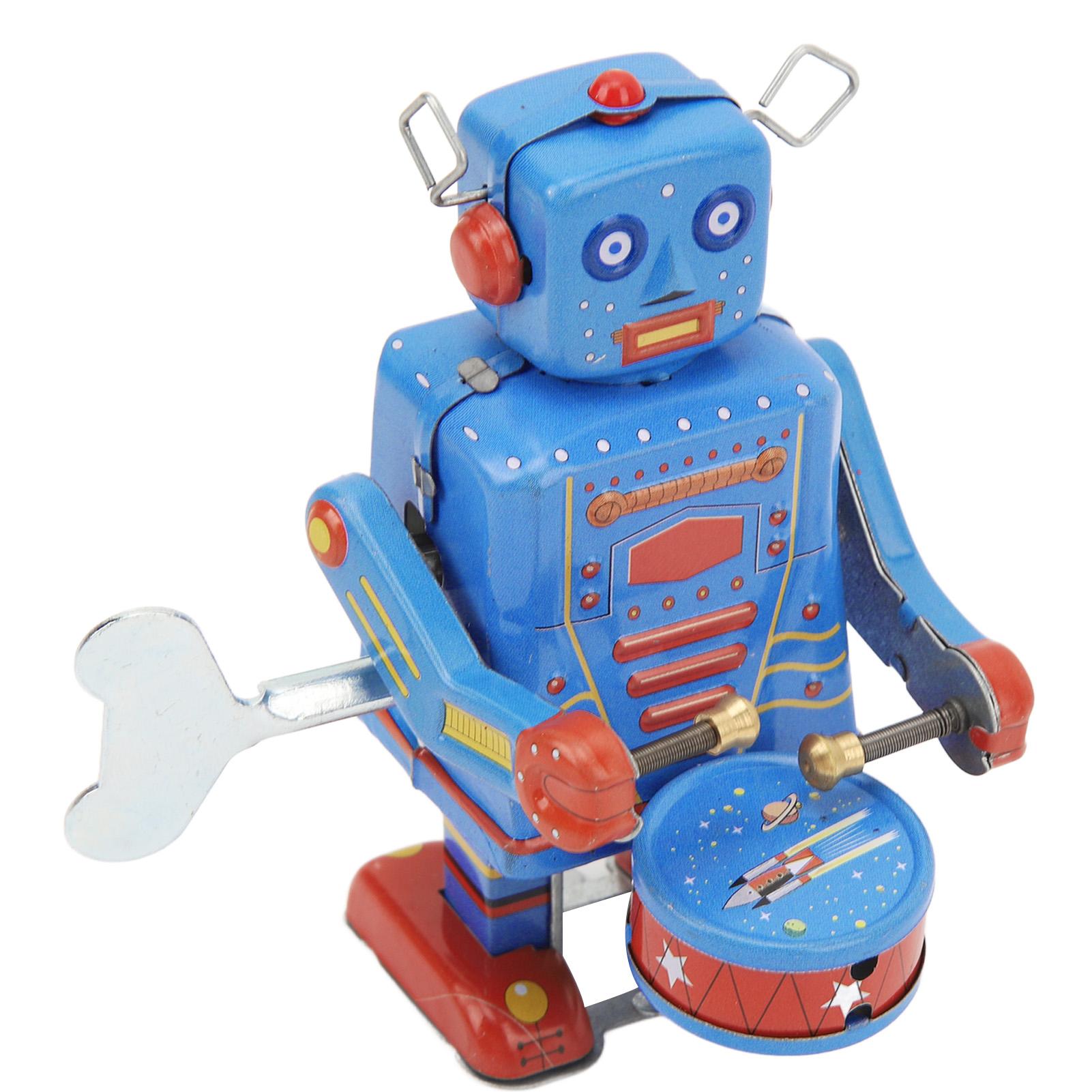 Clockwork Drumming Robot Toy Tinplate Retro Hand Made Drum Wind Up Robot for Kids Adult Collection
Clockwork Drumming Robot Toy Tinplate Retro Hand Made Drum Wind Up Robot for Kids Adult Collection