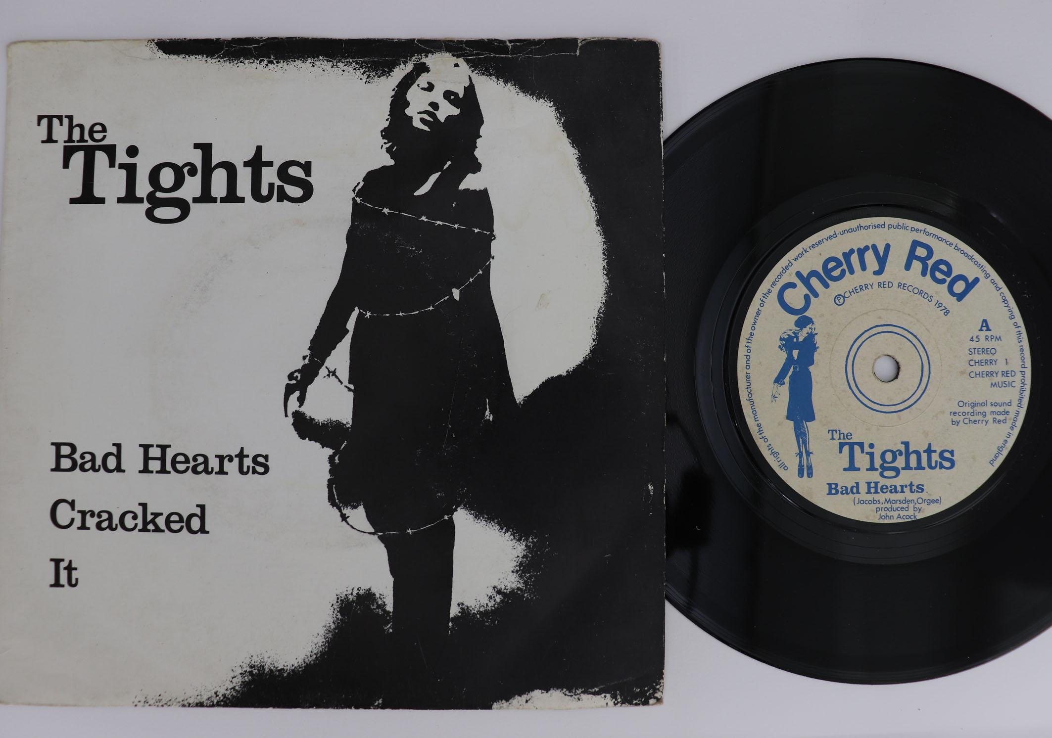 7inch Record TIGHTS Bad Hearts It Cracked CHERRY1 CHERRY RED 1978 UK Rock Used
7inch Record TIGHTS Bad Hearts It Cracked CHERRY1 CHERRY RED 1978 UK Rock Used