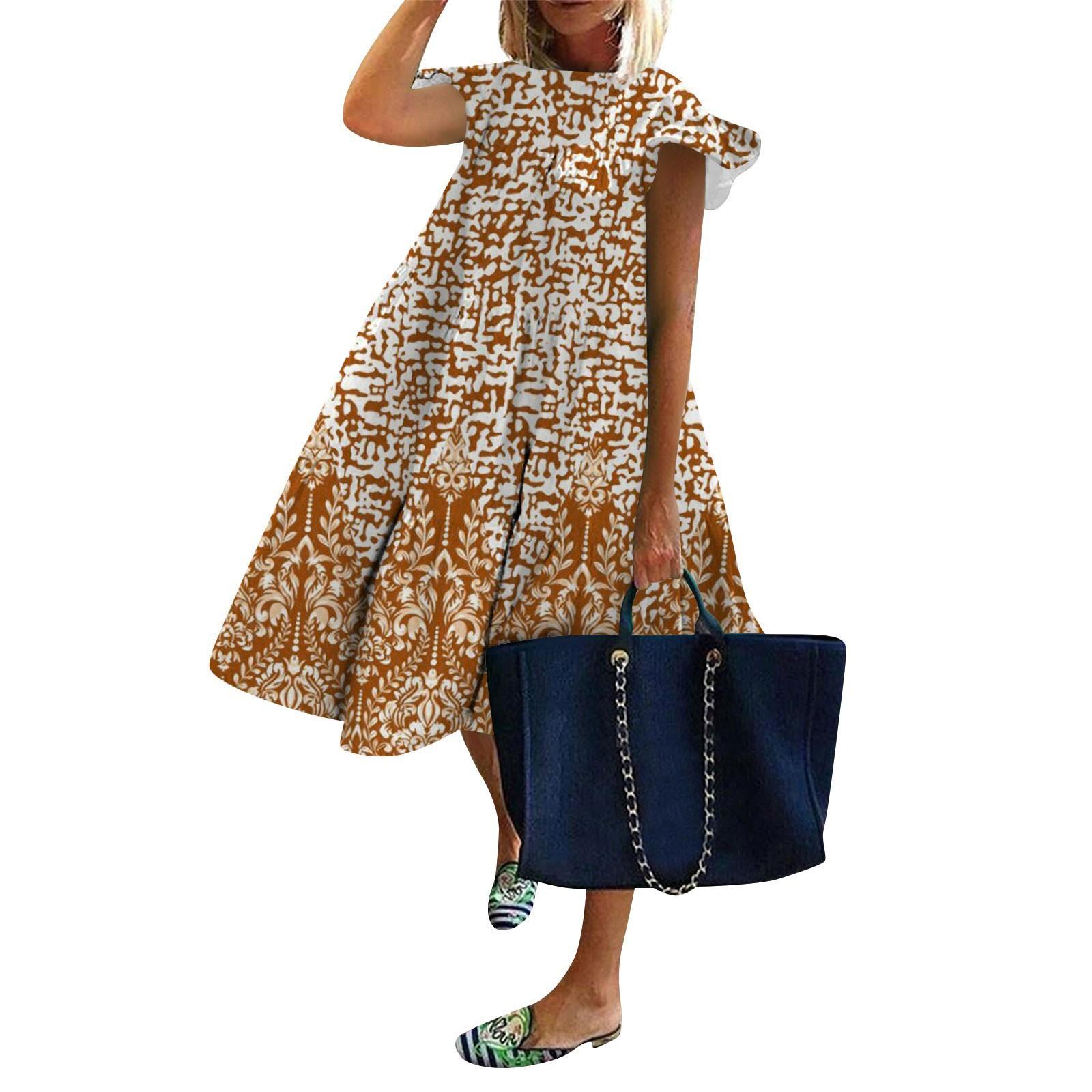 Женское платье с летающими рукавами и цветочным принтом, повседневное свободное длинное платье с круглым вырезом XXXL жёлтый
Женское платье с летающими рукавами и цветочным принтом, повседневное свободное длинное платье с круглым вырезом XXXL жёлтый