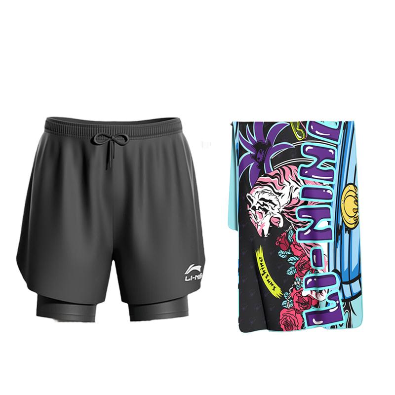 Li Ning Logo Print Quick-Dry Professional Anti-Embarsagement Boxers Swim Trunks Bath Towel Swimwear Men swimwear 607+887 M
Li Ning Logo Print Quick-Dry Professional Anti-Embarsagement Boxers Swim Trunks Bath Towel Swimwear Men swimwear 607+887 M