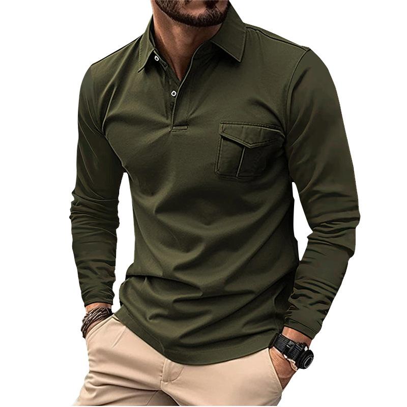 Spring and Autumn New Men s Long-sleeved Polo Shirt Casual Lapel Sports Polo Shirt XXXL армія зелений колір
Spring and Autumn New Men s Long-sleeved Polo Shirt Casual Lapel Sports Polo Shirt XXXL армія зелений колір