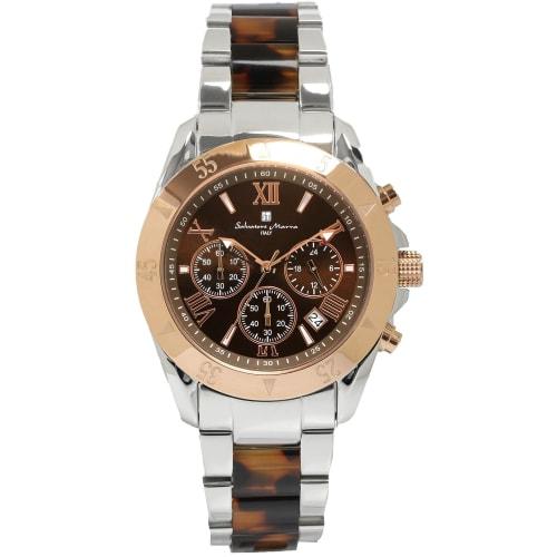 Salvatore Marra Men s Chronograph Watch with Acetate and Two-Tone Strap, SM23105-SSBRPG, 20th Anniversary Limited Edition, Silver, Brown Rose. A popul
Salvatore Marra Men s Chronograph Watch with Acetate and Two-Tone Strap, SM23105-SSBRPG, 20th Anniversary Limited Edition, Silver, Brown Rose. A popul