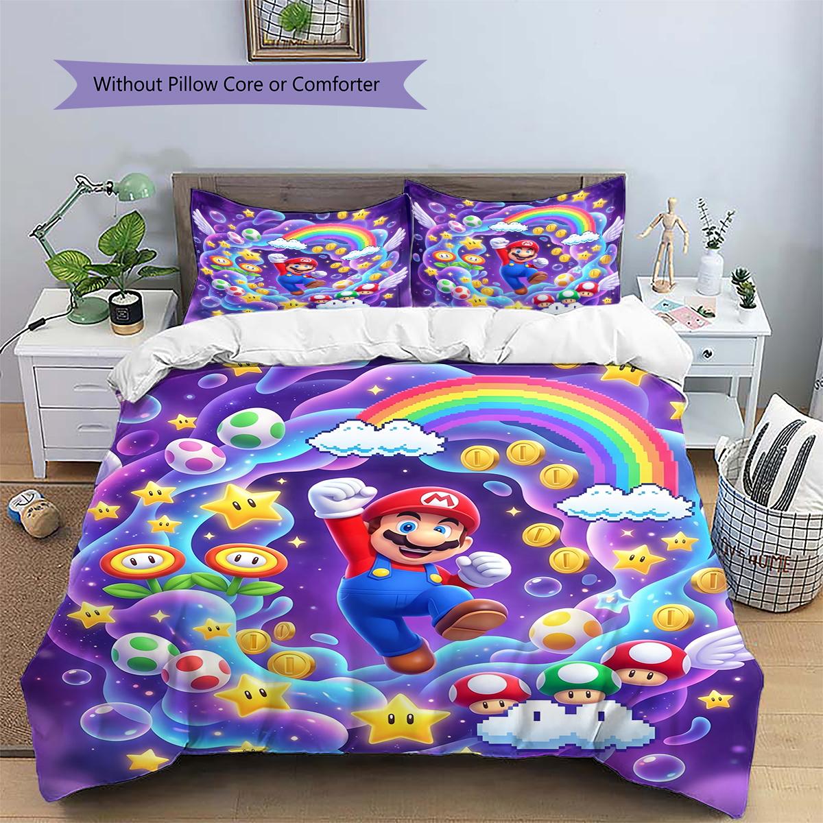 Mario Whimsical Duvet Cover & Pillowcases, Mario Fan Whimsical Bedding, Ideal Gift.chl 135x200cm
Mario Whimsical Duvet Cover & Pillowcases, Mario Fan Whimsical Bedding, Ideal Gift.chl 135x200cm