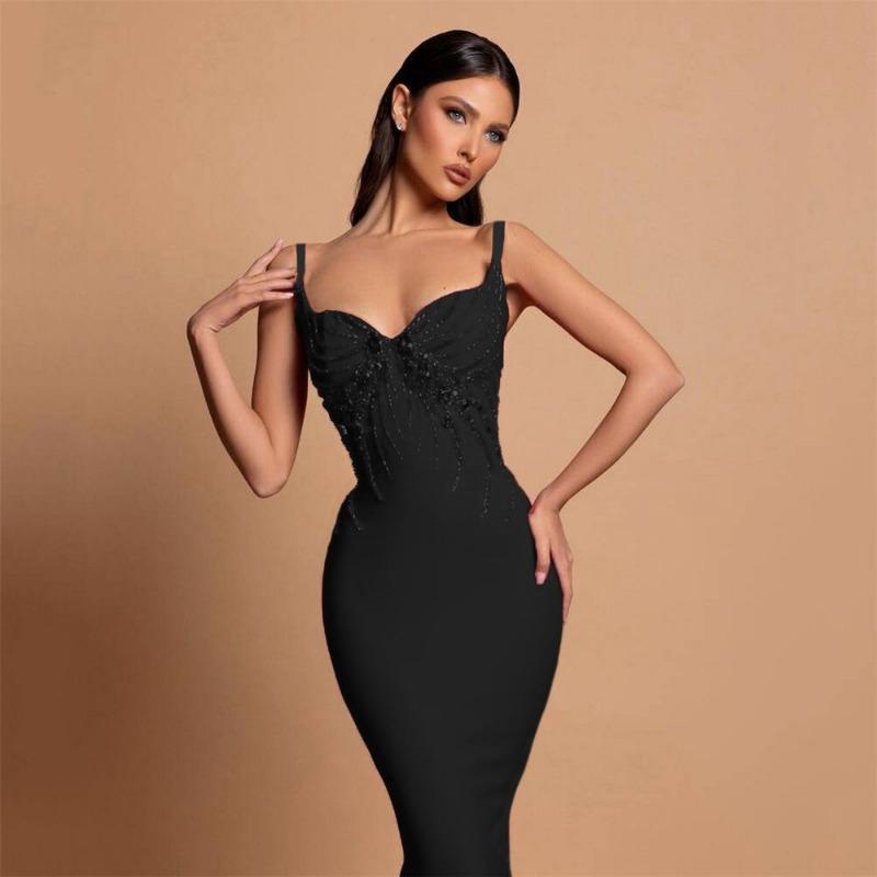 New Sexy Collar Suspender Bandage Dress Beaded Celebrity Party Dress Fashion Banquet Dress S чорний
New Sexy Collar Suspender Bandage Dress Beaded Celebrity Party Dress Fashion Banquet Dress S чорний