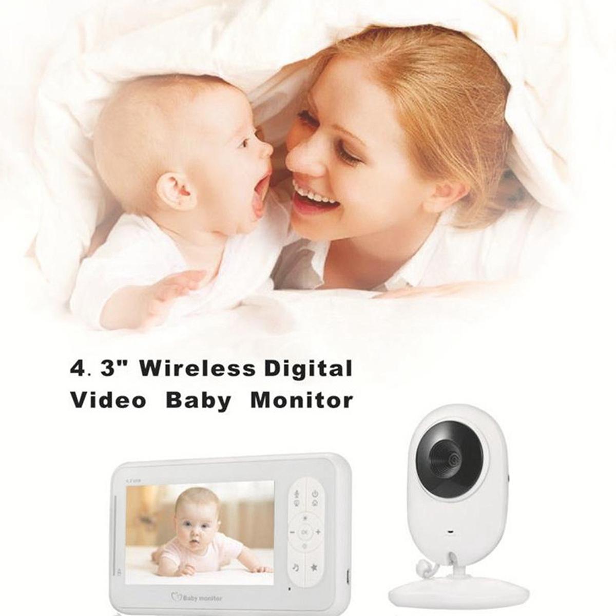 920M 4.3-inch Wireless Color Baby Monitor Video Baby Camera Temperature Monitor 2 Way Audio with VOX Function EU Plug
920M 4.3-inch Wireless Color Baby Monitor Video Baby Camera Temperature Monitor 2 Way Audio with VOX Function EU Plug