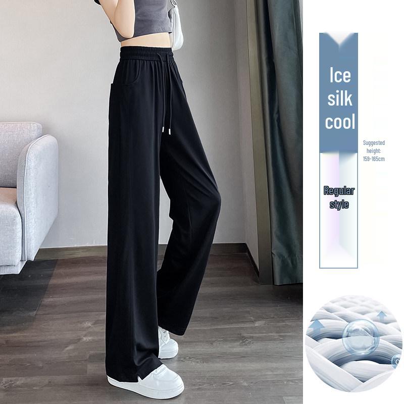 Ice Silk High-Waisted Wide-Leg Sweatpants for Women - Summer 2026 Thin Drapey Sun Protection Sportswear Small
Ice Silk High-Waisted Wide-Leg Sweatpants for Women - Summer 2026 Thin Drapey Sun Protection Sportswear Small
