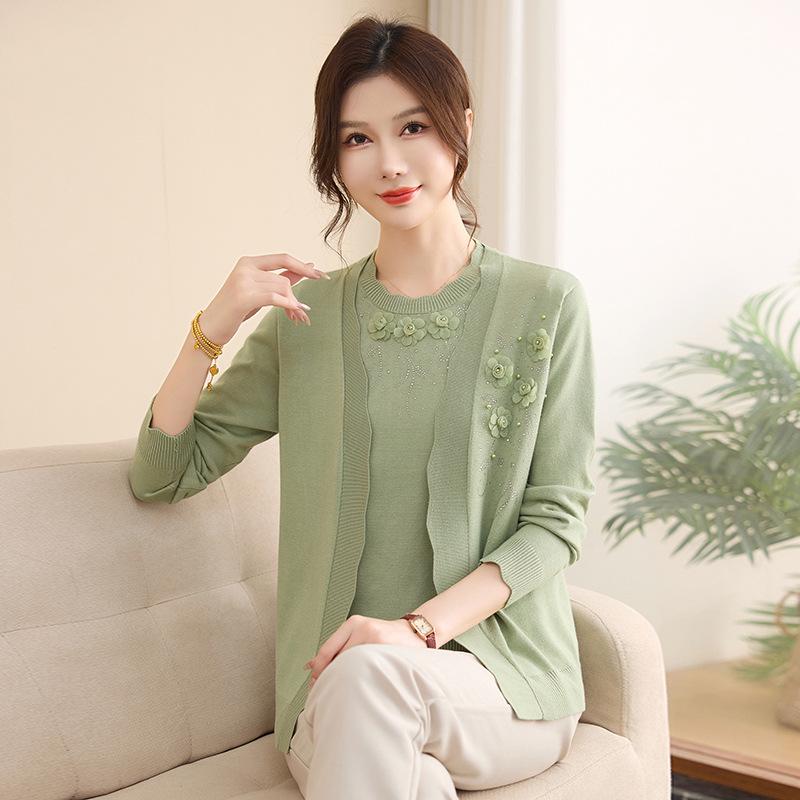 Mom s Autumn Knitwear 2026: New Style Cardigan Set for Middle-Aged & Elderly Women - Lightweight Spring/Fall Wear L (105-120 jin) зелёный
Mom s Autumn Knitwear 2026: New Style Cardigan Set for Middle-Aged & Elderly Women - Lightweight Spring/Fall Wear L (105-120 jin) зелёный