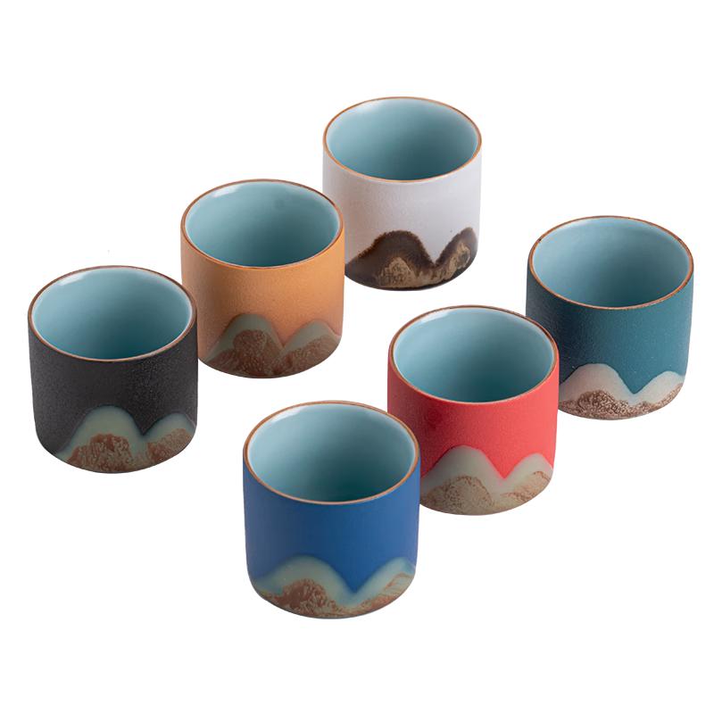 Sushy Ceramics Hand-Painted A Thousand Li of Rivers and Mountains 6-Color Teacup Set
Sushy Ceramics Hand-Painted A Thousand Li of Rivers and Mountains 6-Color Teacup Set