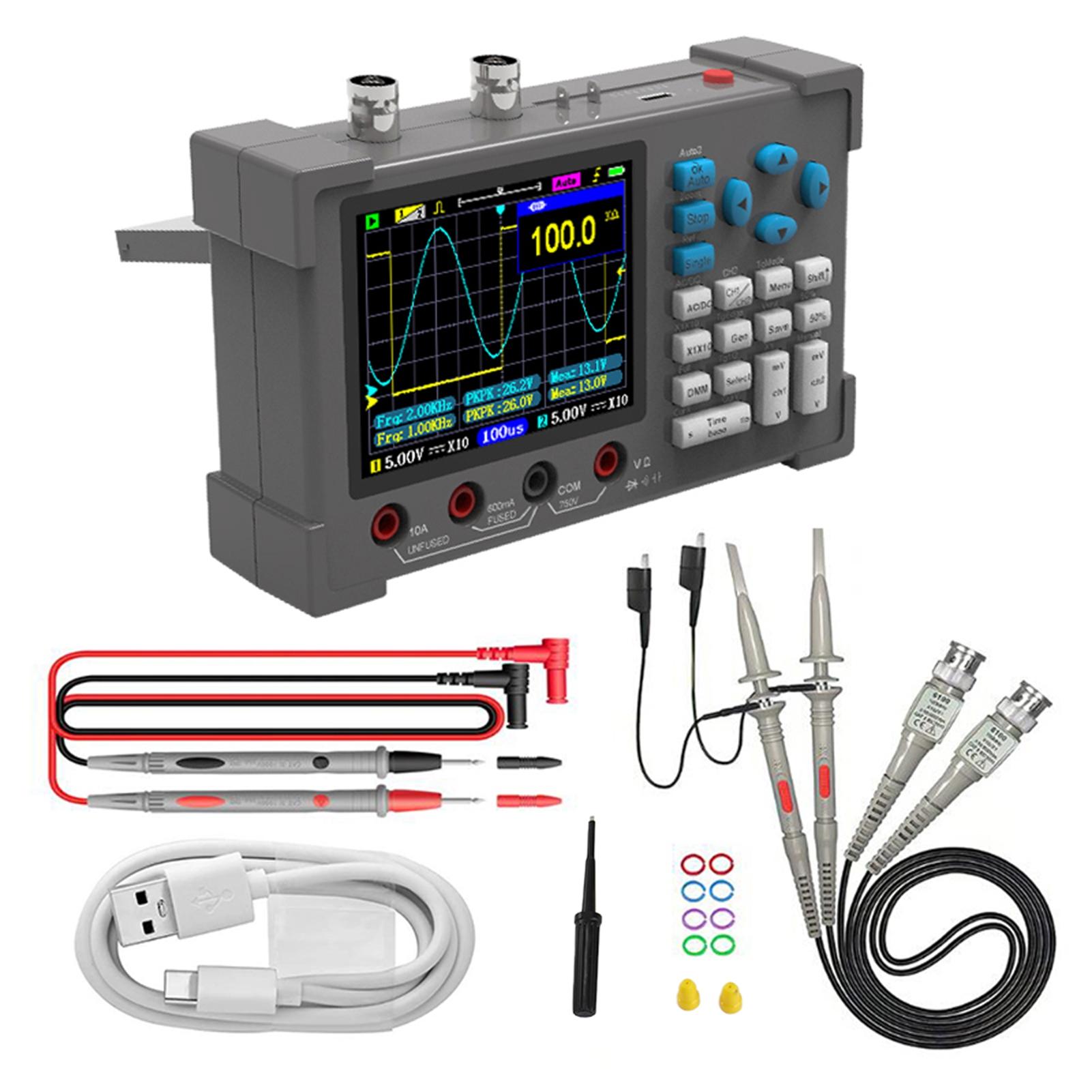 Digital Oscilloscope Multimeter 3 In1 Digital Oscilloscope 3.2in Display 250MSa/s Sampling Rate Multimeter Oscilloscope
Digital Oscilloscope Multimeter 3 In1 Digital Oscilloscope 3.2in Display 250MSa/s Sampling Rate Multimeter Oscilloscope