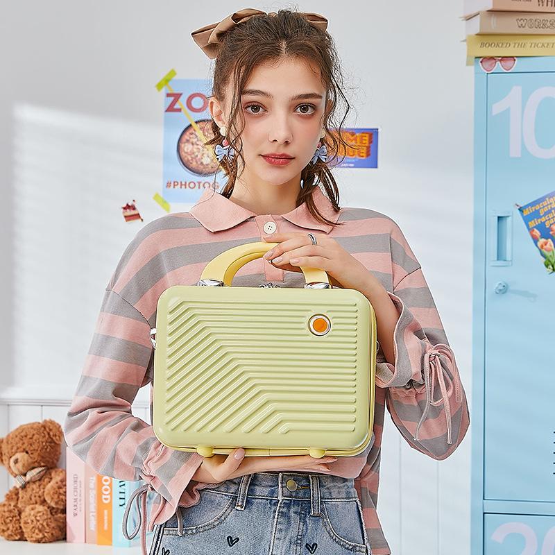 The New Korean Version of the Suitcase Shoulder Strap Cosmetic Case 14 Inch Small Suitcase Fashion Travel Storage Cosmetic Bag
The New Korean Version of the Suitcase Shoulder Strap Cosmetic Case 14 Inch Small Suitcase Fashion Travel Storage Cosmetic Bag