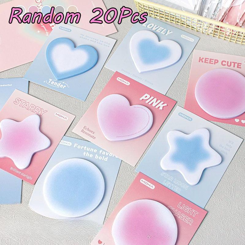 20Pcs Memo Pad Love Special Shaped Gradient Sticky Note Pad Style Styling Paper Handbook Sticker Office School Supplies 20Pcs
20Pcs Memo Pad Love Special Shaped Gradient Sticky Note Pad Style Styling Paper Handbook Sticker Office School Supplies 20Pcs