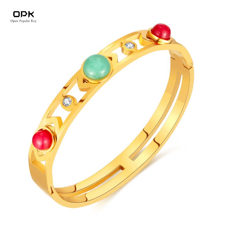 OPK Jewelry Elegant Natural Stone & Stainless Steel Bracelet for Women - Light Luxury & Vintage Fashion
OPK Jewelry Elegant Natural Stone & Stainless Steel Bracelet for Women - Light Luxury & Vintage Fashion