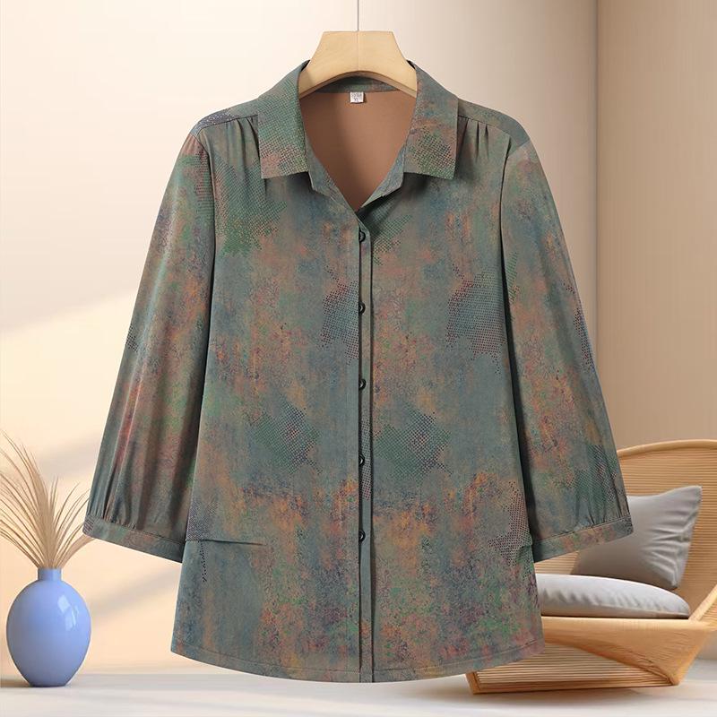 Mom s 2026 Stylish Lapel Printed Summer Shirt for Middle-Aged and Elderly Women 3XL (120-135 jin) зелений
Mom s 2026 Stylish Lapel Printed Summer Shirt for Middle-Aged and Elderly Women 3XL (120-135 jin) зелений