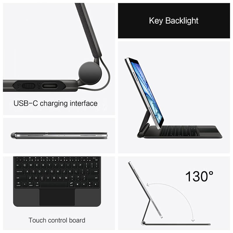 For iPad Air 13 (2025)/(2024)/Pro 12.9 (2022)/(2021)/(2020)/(2018) Bluetooth-Compatible Keyboard+Leather Tablet Case Black
For iPad Air 13 (2025)/(2024)/Pro 12.9 (2022)/(2021)/(2020)/(2018) Bluetooth-Compatible Keyboard+Leather Tablet Case Black